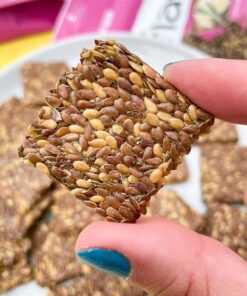 Flackers Organic Rosemary Flaxseed Crackers, Gluten Free, Non GMO, Vegan, Keto Snack, 9 Grams Fiber, 1 Net Carb, 5 Ounce 1-Pack 5 Ounce (Pack of 1) 14 5107QqtRrlL