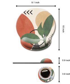 HOPONY Ergonomic Mouse Pad with Wrist Support Gel Rest, Comfortable for Computer, Laptop, Pain Relief with Non-Slip Rubber Base, 9 x 10 in,Modern Abstract Modern Abstract 21 510FRmLgzEL