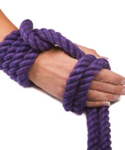Ravenox Natural Twisted Cotton Rope | Made in The USA | Strong Triple-Strand Cordage for Sports, Décor, Pet Toys, Crafts, Macramé & Indoor Outdoor Use| by The Foot & Diameter (Multiple Color) Purple 1/2 Inch x 10 Feet 12 510FbFsRL 2