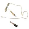 PYLE-PRO Over Ear Boom Microphone Headset - Professional Hands Free Omnidirectional Wired Audio Condenser Microphone Headset w/ 3.5mm / 1/4" Adapter, 1.2m Cable, and Windscreen - PMEM1 (Beige) 8 510GOYs8pkL 1