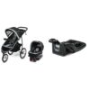 Graco FastAction Fold Jogger Travel System | Includes The FastAction Fold Jogging Stroller and SnugRide 35 Infant Car Seat, Gotham & SnugRide Lite Infant Car Seat Base, Black 32 Inch (Pack of 1) 16 510Jk0XBTpL