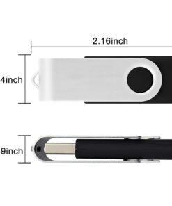 Aiibe 2GB Flash Drive 10 Pack Bulk 2G USB Flash Drive Thumb Drive USB 2.0 Memory Stick Data Storage Jump Drives (2GB, 10 Pack, Black) 12 510NfOBALL