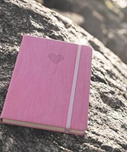 Red Co. 5” x 7” Embossed Heart Textured Faux Leather Journal, 240 Lined Pages, Pink Pink Lined 12 510QkGLtkyL