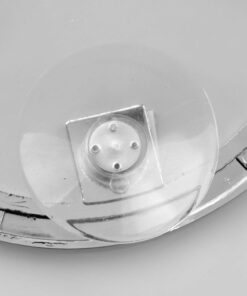 iDesign Gia Metal Suction Shower Shaving Mirror for Bathroom, Vanity, Bathtub, Wall, 5.75" x 5.75" x 0.75", Chrome 11 510TdBK yHL