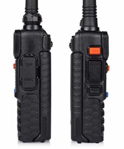 BAOFENG UV-5RTP 8/4/1W Two-Way Radio, High Power Dual Band Long Range for Adults, Tri-Power Handheld Ham Radio with Speaker Mic, Programming Cable (2 Pack) 2 Pack+Speaker Mic 17 510Wo84Aj L