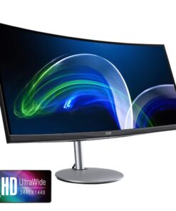 Alternative view of Acer CB342CUR bmiiphuzx 34" 1900R Curved Zero-Frame QHD (3440 x 1440) UltraWide IPS Monitor, AMD FreeSync , 75Hz, 1ms VRB , DCI-P3 95%, 1 x USB 3.1 (Type-C), 2 x HDMI 2.0 Ports & 1 x Display Port QHD Type-c KVM 34-inch