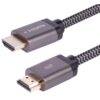 Monoprice 8K Certified Braided Ultra High Speed HDMI 2.1 Cable - 8K@60Hz, 48Gbps, CL2 In-Wall Rated, 30AWG, Dynamic HDR, Compatible With the Latest Gaming Consoles, 5-Pack, 10 Feet, Black/Gray Length: 10ft Type: Braided Pack Size: 5 39 510fy0vp7BS