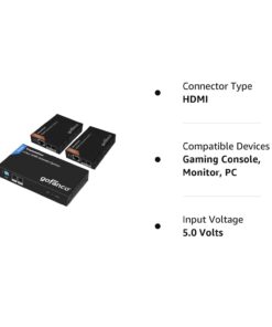 gofanco Prophecy 1080p 1x2 HDMI Extender Splitter Over Cat5e/Cat6/Cat7 Ethernet Cable with HDMI Loopout - Up to 50m/165ft - EDID Management, Bi-Directional IR Control, 1 in 2 Out (HDExt2P-Pro) 1080p 2-Port 165ft 18 510gqoJBgmL
