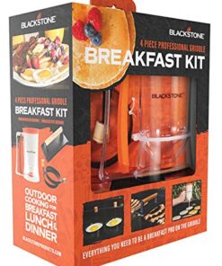 Blackstone 1543 Griddle Breakfast Kit 4 Piece Set Include Batter Dispenser, Bacon Press, Two Egg/Pancake Rings with Handle-Best Indoor-Outdoor Cooking Accessory, Multiple 12 510jLo7fK7L