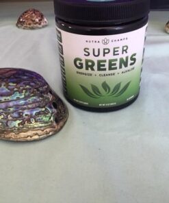 NutraChamps Super Greens Powder Premium Superfood | 20+ Organic Green Veggie Whole Foods | Wheat Grass, Spirulina, Chlorella & More | Antioxidant, Digestive Enzyme & Probiotic Blends 9 Ounce (Pack of 1) 30 510mdk QnSL 2
