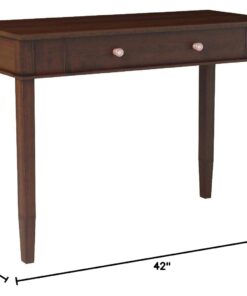 SIMPLIHOME Carlton SOLID WOOD Transitional Modern 42 inch Wide Home Office Desk, Writing Table, Workstation, Study Table Furniture in Dark Tobacco Brown with 1 Drawer 24 510q6SngrL