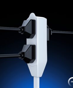 Maximm Cable 3 Ft 360° Rotating Flat Plug Extension Cord/Wire, 16 AWG Multi 3 Outlet Extension Wire, 3 Prong Grounded Wire - White - UL Certified 3 Feet 33 510qifQmq7L