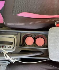 SINGARO Car Cup Coaster, 4PCS Universal Non-Slip Cup Holders Embedded in Ornaments Coaster, Car Interior Accessories, Pink 25 510suLdxxNL