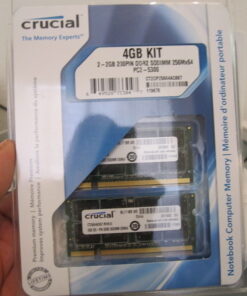 Crucial 4GB Kit (2GBx2) DDR2 667MHz (PC2-5300) CL5 SODIMM 200-Pin Notebook Memory Modules CT2KIT25664AC667 / CT2CP25664AC667 12 510tESvBsTL