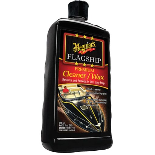 Meguiar's Flagship Premium Cleaner Wax M6132 - Pro-Grade Boat and RV Cleaner Wax for Fiberglass & Gel Coats - Remove Defects, Boost Gloss and Apply Long-Lasting Protection All in One Step, 32 Oz Cleaner/Wax