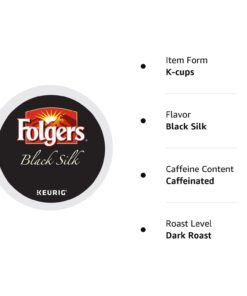 Folgers Black Silk Coffee K-Cups for Keurig Brewers, 24 Count (Pack of 3) - Packaging May Vary 3 5113kUtk2UL