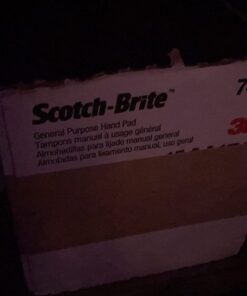 Scotch-Brite General Purpose 7447 Hand Pad, Very Fine Grade, 6 in x 9 in, Pack of 20, Aluminum Oxide, Surface Preparation, Scuffing, Blending, Cleaning, Maroon 9 5114MBigW7L