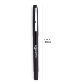 Amazon Basics Felt Tip Marker Pens - Medium Point, Black, 24-Pack 24 Pack 19 5116aSEDxAL