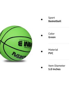Stylife 5inch Mini Basketball for Kids, Environmental Protection Material,Soft and Bouncy,Colors Varied Green 11 511AHslc8qL