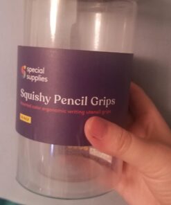 Special Supplies 50 Squishy Pencil Grips for Kids and Adults - Colorful, Cushioned Holders for Handwriting, Drawing, Coloring - Ergonomic Right or Left-Handed Use - Reusable (50) 50 Count (Pack of 1) 28 511Cn1lJNlL