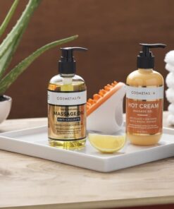 Alternative view of Cellulite Massage Oil, Gel & Mitt - Natural Hot Cream Massage Gel, Oil & Massager - Firm, Tone, Tighten & Moisturize Skin. Soothes Muscles