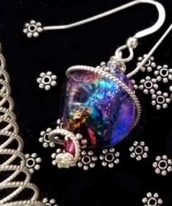 Body Candy Handcrafted 925 Silver Purple Dichroic Drop Dangle Earrings Created with Crystals 35 511J5O38pXL