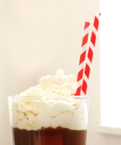 Kikkerland, Red and White Biodegradable Paper Straws, Striped, Box of 144 Red & White 20 511OJSLAfYL 1