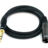 Monoprice XLR Male to 1/4-Inch TRS Male Cable - Molded Strain Relief Boots, Gold Plated, 16AWG, 3 Feet, Black - Premier Series 3ft 44 511QwdizFnL