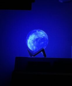 BRIGHTWORLD Moon Lamp Galaxy Lamp 5.9 inch 16 Colors LED 3D Moon Light, Remote & Touch Control Moon Night Light Gifts for Girls Boys Kids Women Birthday Wooden Base 46 511RjpFVv2L