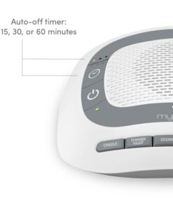 MyBaby SoundSpa White Noise Machine for Babies | 6 Soothing Lullabies for Newborns, Sound Therapy for Travel, Relaxing, Kids, Newborns, Baby Songs, Adjustable Volume, Auto-off Timer, By HoMedics 1 Count (Pack of 1) 31 511WCUx2oML