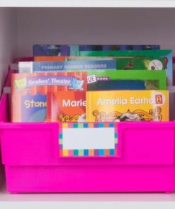 Really Good Stuff Picture Book Library Bins With Dividers - Neon Set Of 4 16 511WQkQ4Y L