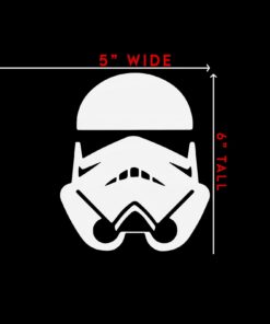 Storm Trooper Helmet Sticker Decal Notebook Car Laptop 5" x 6" (White) 20 511aqx6A9L