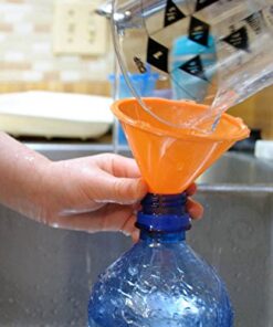 RAM-PRO 4-Piece All Purpose Wide-Mouth Bright Orange Plastic Funnel Set for Quick and Clean Transferring Liquids, Dry Goods, Between Pitchers, Bottles, Cans and Containers 15 511bwCreIdL