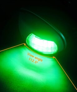 Obcursco Boat Navigation Lights, Led Boat Lights Bow and Stern, Vertical Mount Red and Green Marine Navigation Lights, Perfect Replacement for Pontoon, Bass Boat, Jon Boat (Black) black 11 511dan2I0bL