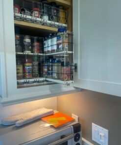 Vertical Spice - Cabinet Mounted Spice Rack Organizer - 3 Drawers, 30 Capacity - Sliding Cabinet Organizer - Pullout Shelves for Pantry Organization - Seasoning Storage - 6.9'' W x 10.75'' H x 10.6" D 6.9" W x 10.75" H x 10.6" D (222x2x11 DC) 36 511gS9MdfPL