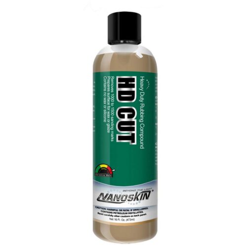 Nanoskin HD CUT Heavy Duty Rubbing Compound 16 Oz. - For Auto Body Shop, Car Wash, Car Detailing & Buffing | Removes Heavy Sand Scratches and Oxidation from Painted Clear Coat and Gel Coat Surfaces 16 oz.