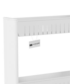 Lavish Store 3-Tier Rolling Cart – Narrow-Space Kitchen or Bathroom Slim Slide Shelves – Organization and Storage Furniture by Lavish Home, (L) 19.5” x (W) 5” x (H) 28”, White 35 511sQaRLJqL