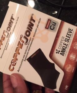 CopperJoint Arch Support for Plantar Fasciitis Relief - Ankle Compression Sleeve for Foot Pain Relief and Achilles Tendon Support - Breathable Copper Infused Nylon (Medium) Medium 39 511tmhyr7kL