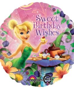 Alternative view of Disney's Tinkerbell Happy Birthday 18" Round Mylar Balloon 3pk