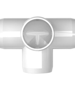 FORMUFIT 3/4" 4-Way PVC Tee Furniture Grade Fitting in White, 1.050" Actual ID, (Pack of 8), Made in USA, UV-Resistant, Impact-Proof, Quickly Construct Tiered Structures with PVC Pipe - F0344WT-WH-8 15 5125MjD8MpL