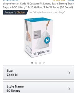 simplehuman 50 Liter / 13.2 Gallon Slim Open Top Trash Can, Commercial Grade Heavy Gauge Brushed Stainless Steel 50 Liter Slim 27 512BSzX0uRL