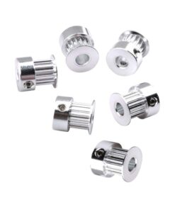 Houkr 6PCS Aluminum 20Teeth GT2 Timing Belt Pulley 5mm Bore 6mm Width, Synchronous Wheel for 3D Printer Width 6mm Timing Belt and M4 Wrench, for RepRap 3D Printer Prusa I3 20 Teeth 5mm bore 10 512D3owdSL