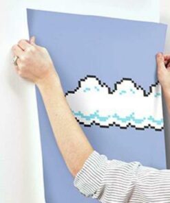 RoomMates JL1331M Super Mario Retro Spray and Stick Removable Wall Mural - 10.5 ft. x 6 ft. 18 512Hve MqL