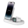 Belkin 3-In-1 Wireless Charging Station - Fast Wireless Charging For Apple Iphone 14, Iphone 13 & Iphone 12 Series & Apple Watch (All Series) - With Additional USB A Port For Multiple Devices (White) White Charging Dock 12 512IFkQBgL