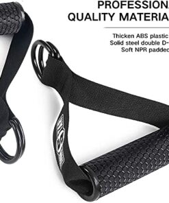 Alternative view of INNSTAR Upgraded Heavy Duty Exercise Handles, Cable Machine Attachments Resistance Bands Handles with Solid ABS Core Grips Fitness Strap Stirrup Handle Cable Attachment Silicon Grip (Set of 2)
