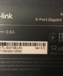 TP-Link TL-SG108 8 Port Gigabit Unmanaged Ethernet Network Switch, Ethernet Splitter Plug & Play Fanless Metal Design Shielded Ports Traffic Optimization 32 512RjFb f9L 1