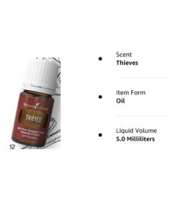 Thieves 5ml Essential Oil by Young Living Essential Oils Thieves 0.17 Fl Oz (Pack of 1) 3 512SkZk6yCL