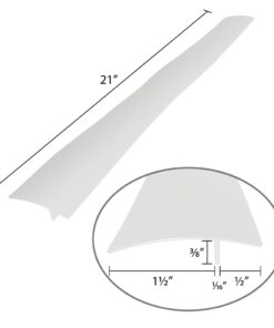 Kitchen Silicone Stove Counter Gap Cover - Flexible Easy Clean Heat Resistant Wide & Long Gap Cap Fillers, Seals Spills Between Appliances, Furniture, Stovetop, Oven, Washer & Dryer, Set of 2 (White) 21'', White 24 512T7S5D8lL