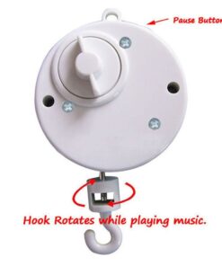 Baby Rotary Mobile Crib Bed Bell Toy Windup Clockwork Movement Music Box with Rotating Hook - Over The Rainbow Somewhere Over the Rainbow 12 512TAYLUaKL
