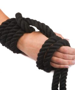 Ravenox Natural Twisted Cotton Rope | Made in The USA | Strong Triple-Strand Cordage for Sports, Décor, Pet Toys, Crafts, Macramé & Indoor Outdoor Use| by The Foot & Diameter (Multiple Color) Black 1/4 Inch x 10 Feet 15 512U0wetGoL